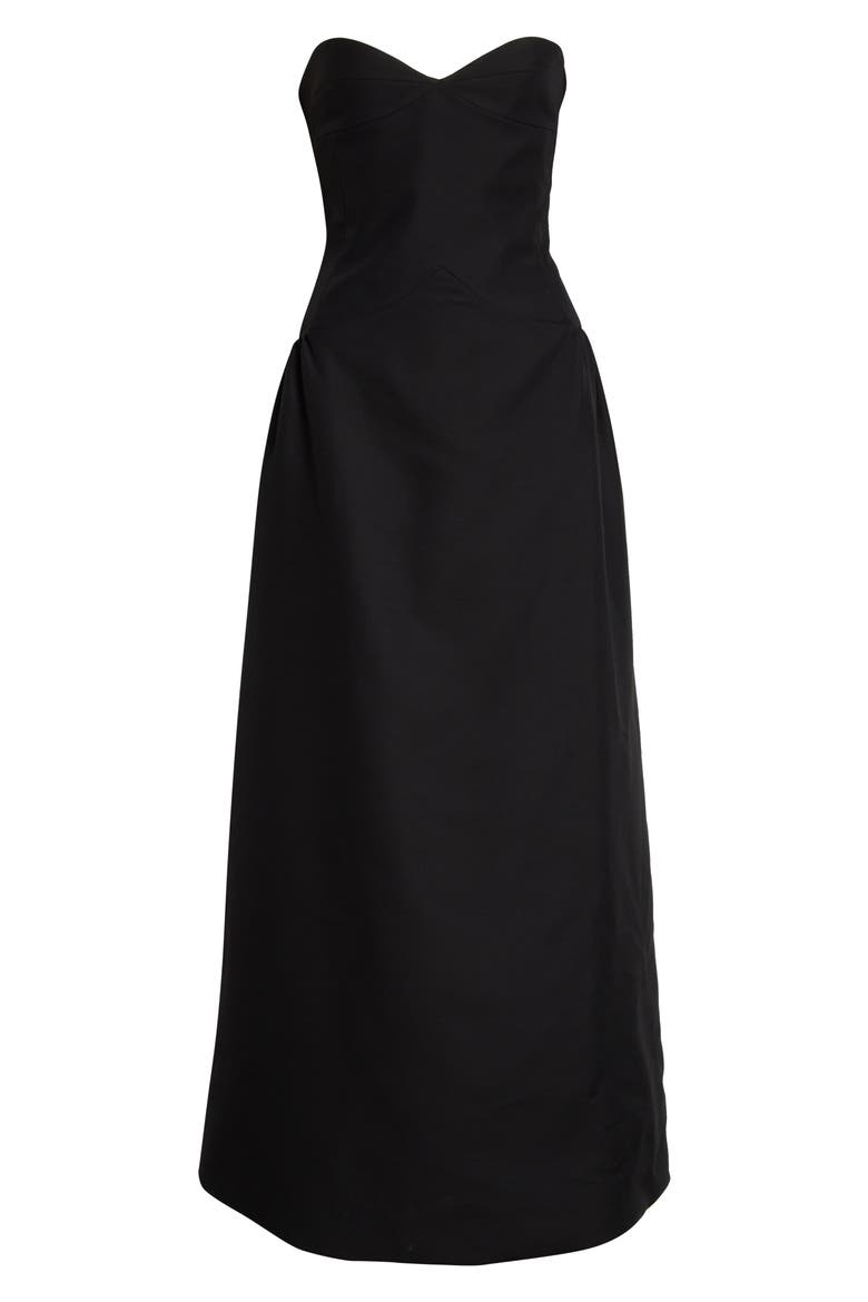 Prim Bustier Dress, Alternate, color, BLACK