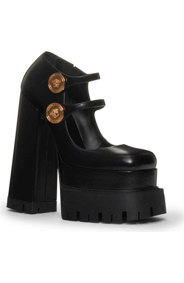 Versace Medusa Platform Mary Jane Pump, Main, color,