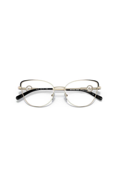 Michael Kors 54mm Cat Eye Optical Glasses In Gold