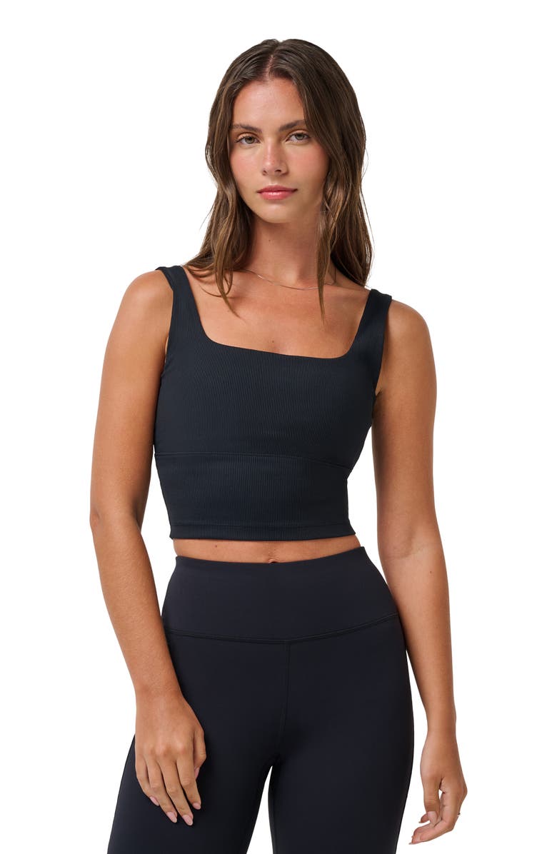 TravisMathew Moveknit Rib Tank, Alternate, color, Black