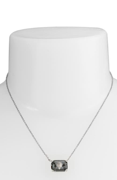 KURT GEIGER KURT GEIGER LONDON EMERALD CUT CRYSTAL PENDANT NECKLACE 