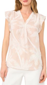 Vince Camuto Flutter Sleeve Top