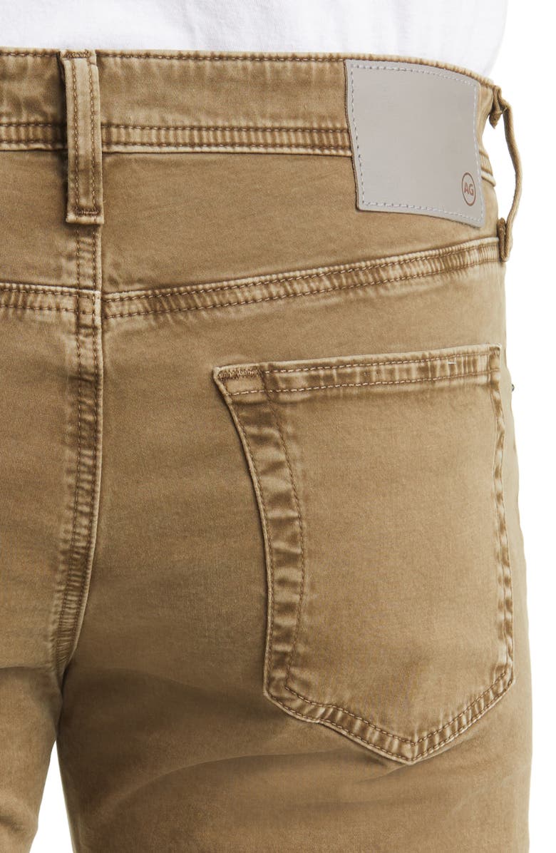 AG Tellis Sueded Stretch Sateen Slim Leg Pants, Alternate, color, Sulfur Shady Moss