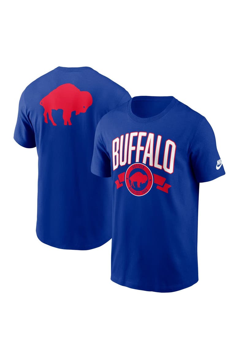Men's Nike Royal Buffalo Bills Rewind Front and Back Hit Essential T-Shirt, Main, color, Royal
