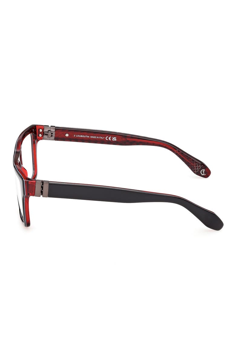 54mm Rectangular Optical Glasses, Alternate, color, BLACK / RED