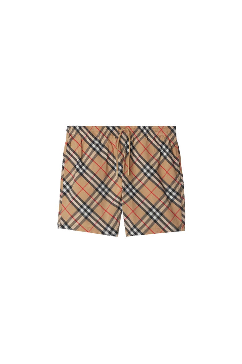 Check Swim Shorts, Alternate, color, Sand beige