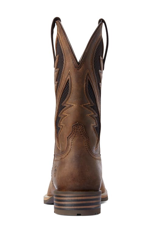 Ariat Men's Hybrid Venttek Western Square Toe Boot In Distressed Tan In Brown