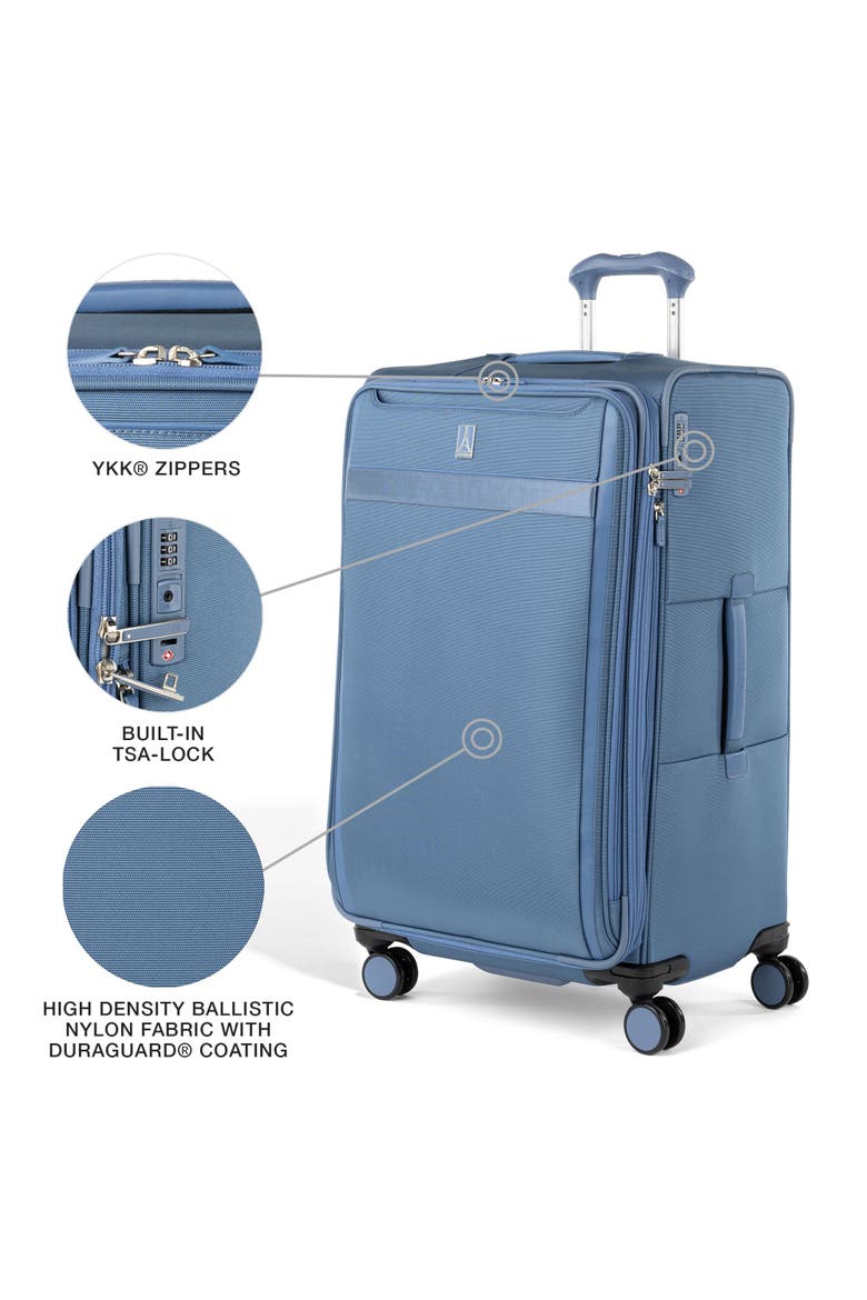 Versapack + Lightweight Softside Expandable 29" Large Checked Spinner Luggage, Alternate, color, Elemental Blue