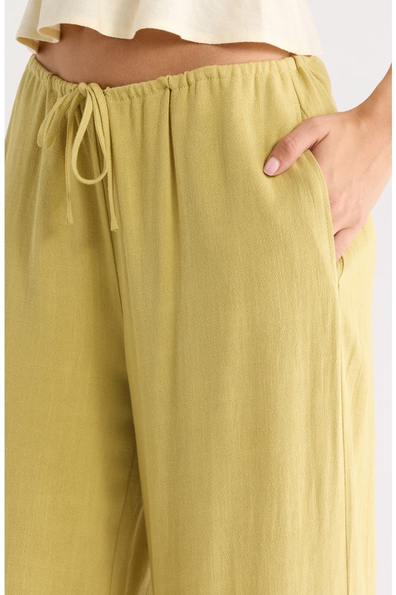 Milla Tie Waist Wide Leg Pants, Alternate, color, GREEN