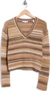 Veronica Beard Diora Stripe V-Neck Sweater