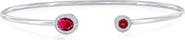SIMONA Sterling Silver Lab Grown Diamond Bangle Bracelet