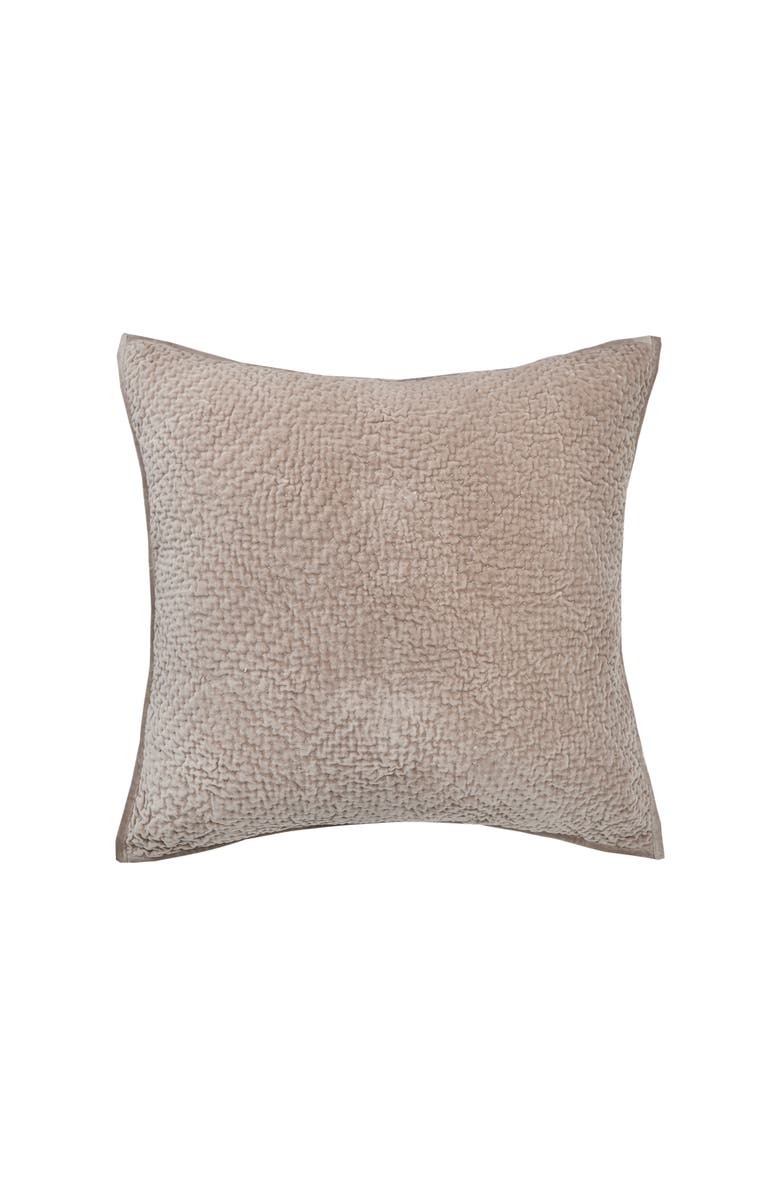 ELISABETH YORK 26" x 26" Vela Fawn Cotton Euro Sham, Main, color, Brown