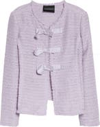 Emporio Armani Bow Detail Tweed Jacket