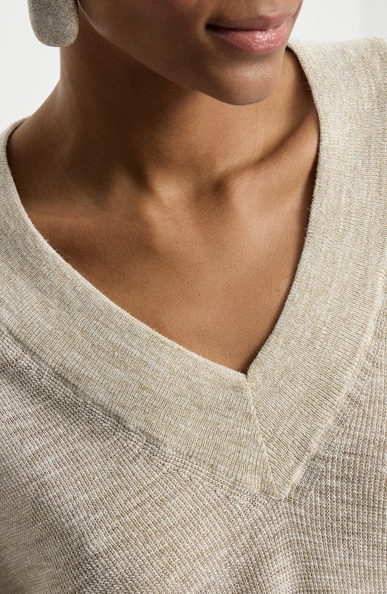 Brunello Cucinelli Linen sweater, Alternate, color, Military