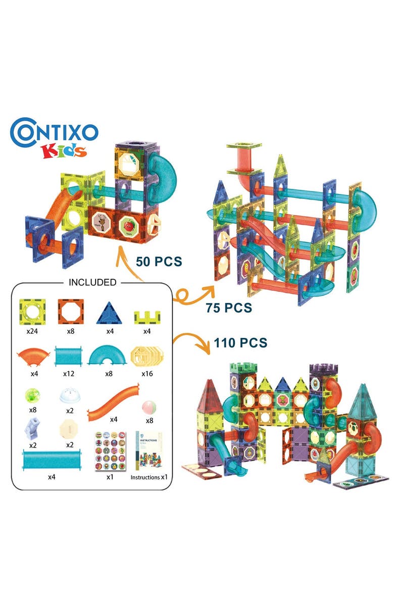CONTIXO Marble Run Blocks, Alternate, color, Multi Colour