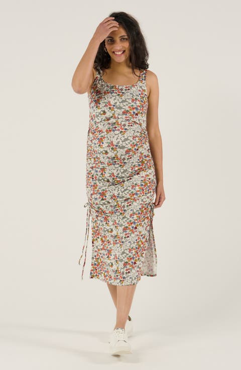 Maternity and Nursing Ruched tank dress Liberty