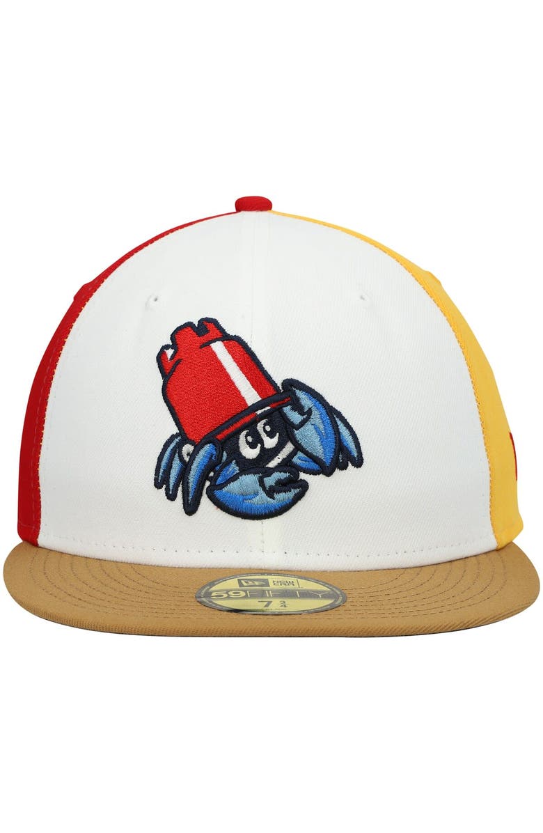 New Era Men's New Era White Jersey Shore BlueClaws Authentic Collection Team Alternate 59FIFTY Fitted Hat, Alternate, color,