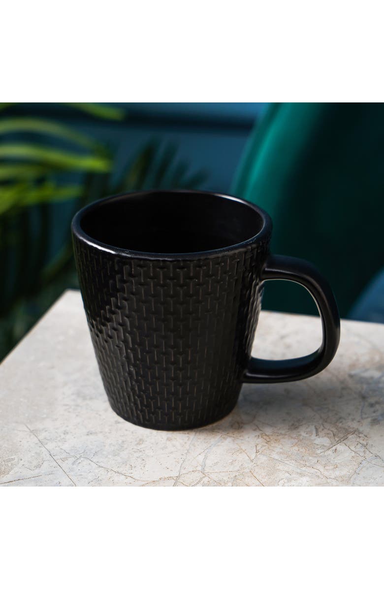 Stone Lain Abigael Stoneware 4-Piece Mug Set, Alternate, color, Black