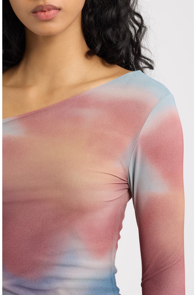 Mirada One Shoulder Jersey Top, Alternate, color, BLEU