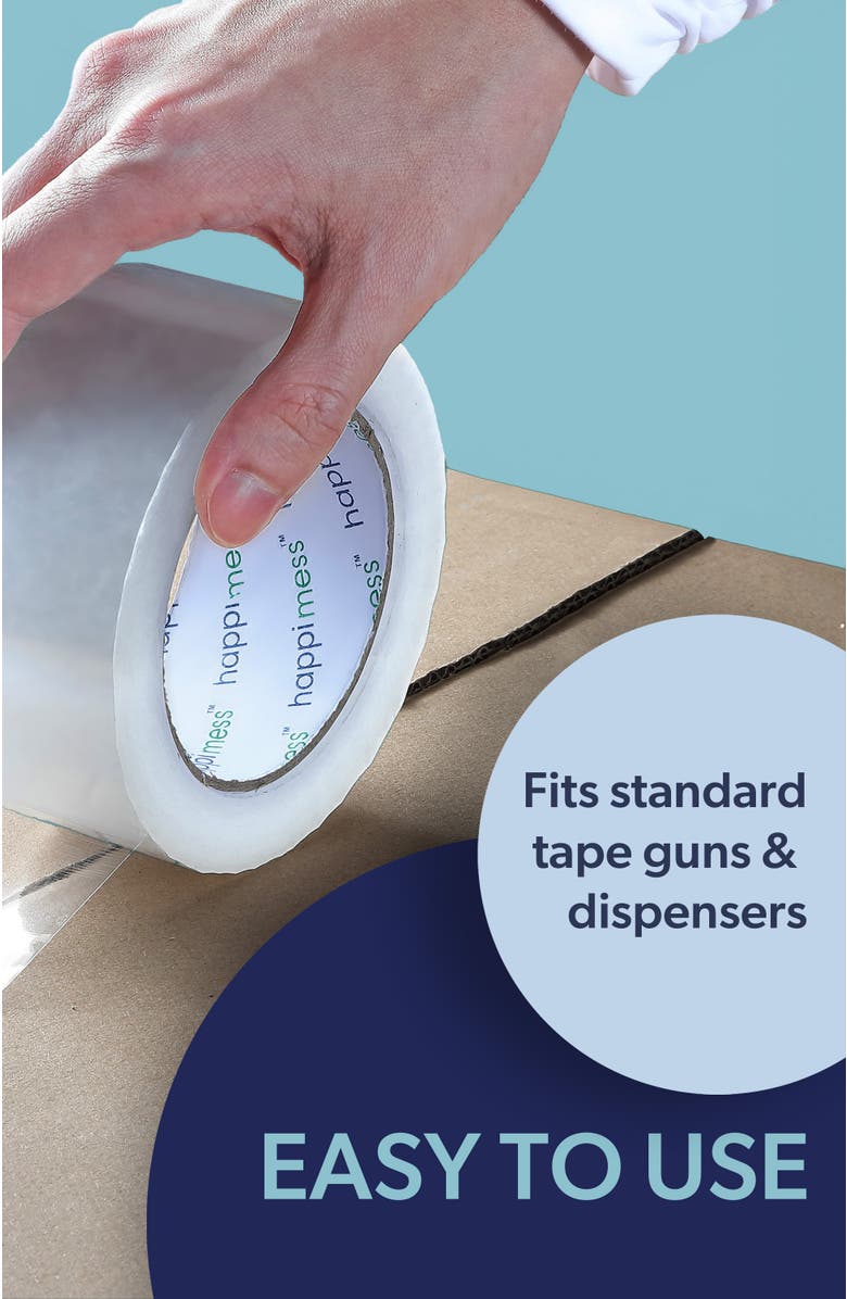 HAPPIMESS Otto Classic Heavy Duty 2" x 110 Yards Per Roll Packing Tape, Clear, Alternate, color, Clear