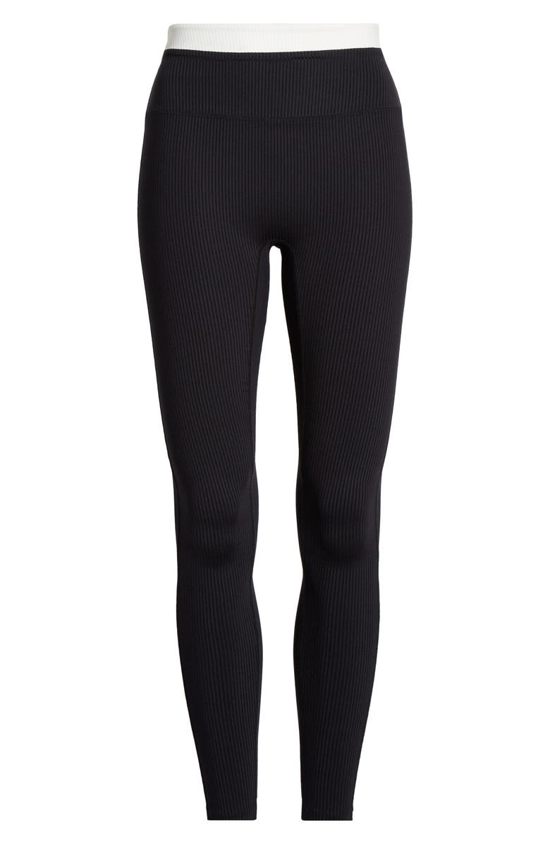 Year of Ours Ribbed Layered Leggings, Alternate, color, Black/White