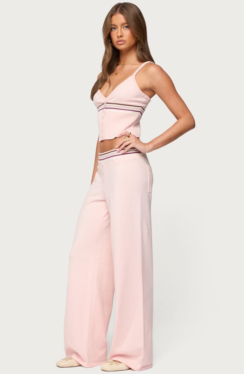 EDIKTED Miya Stripe Rib Tank, Alternate, color, Light-Pink