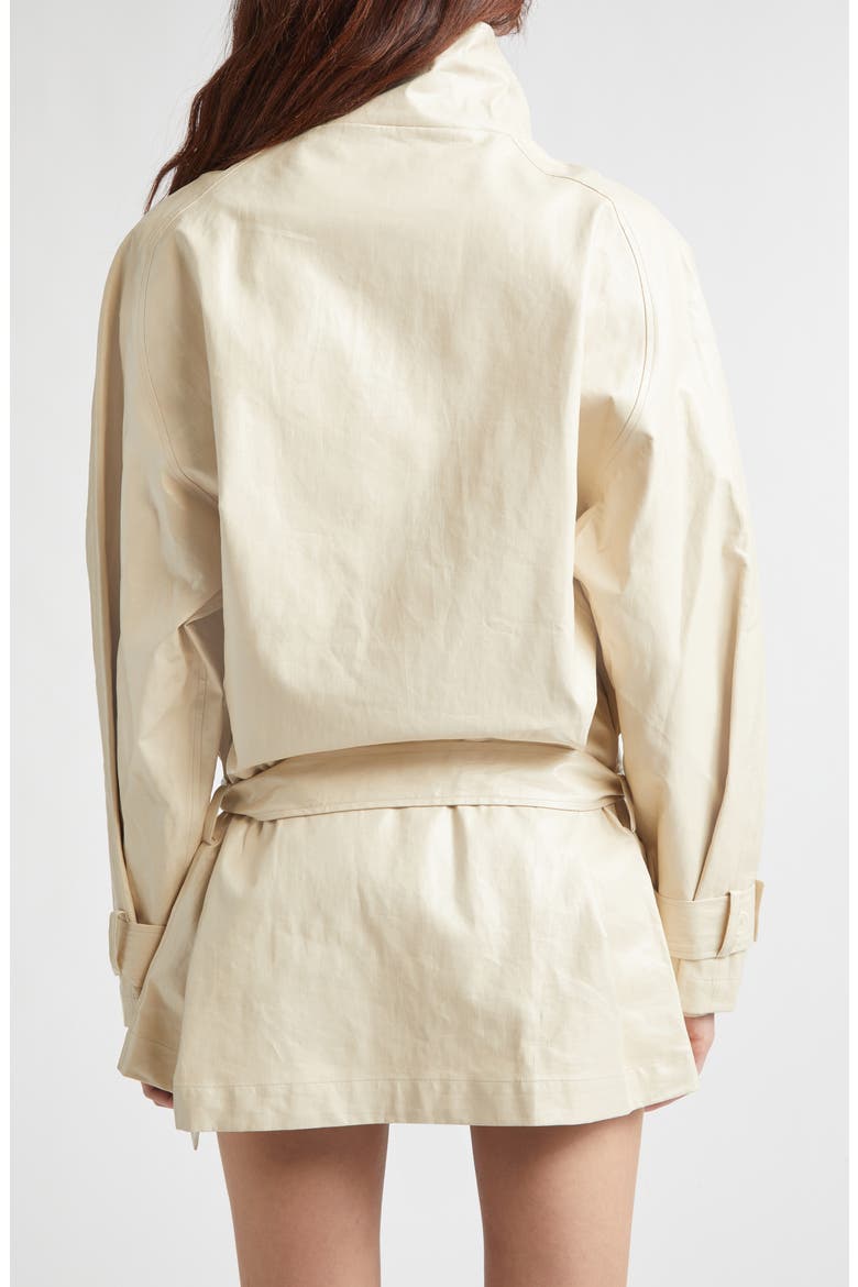Lebano Coated Linen Coat, Alternate, color, BEIGE