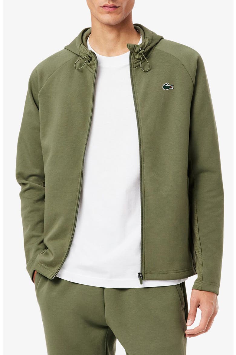 Tennis Ventilated Zip Hoodie, Main, color, KHAKI/ KHAKI