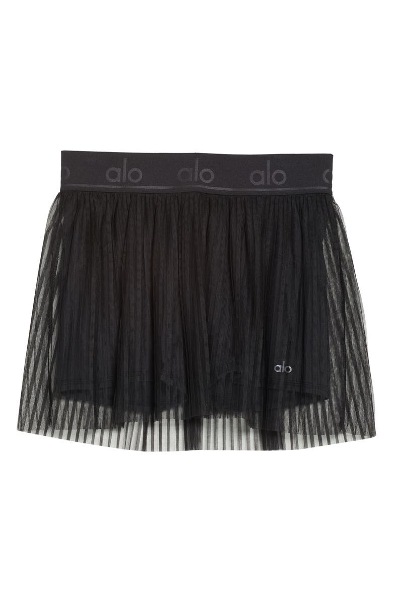 Alo Flirty Mesh Overlay Tennis Skirt, Alternate, color,