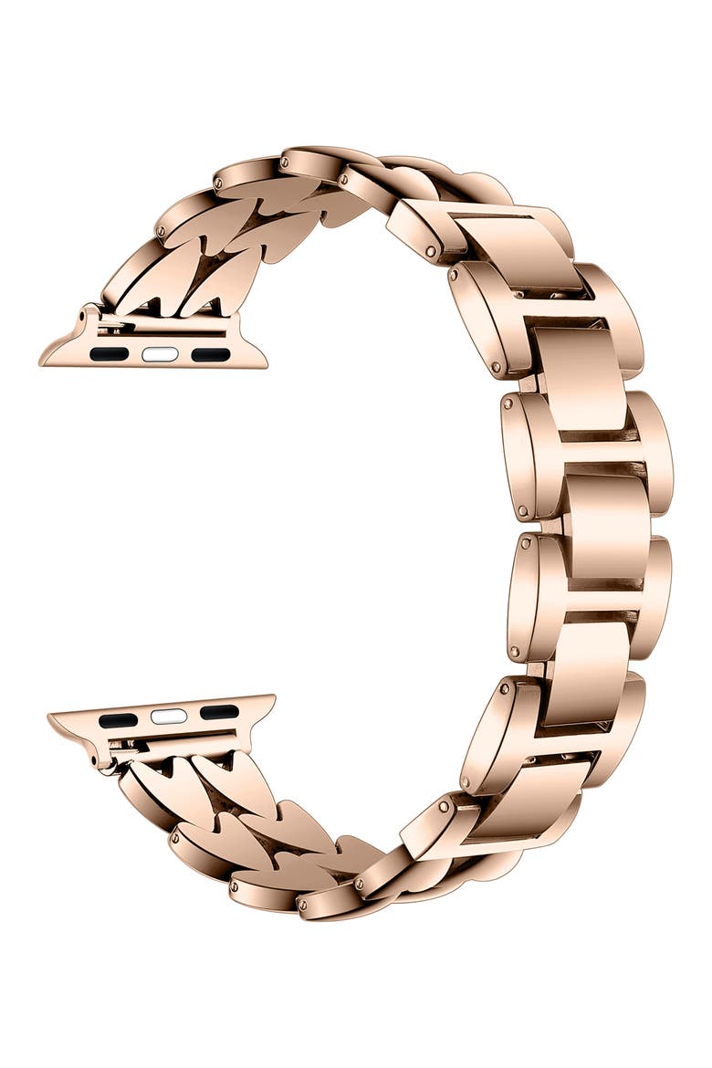 Crush Steel Hearts Apple Watch® Bracelet Watchband, Alternate, color, ROSE GOLD