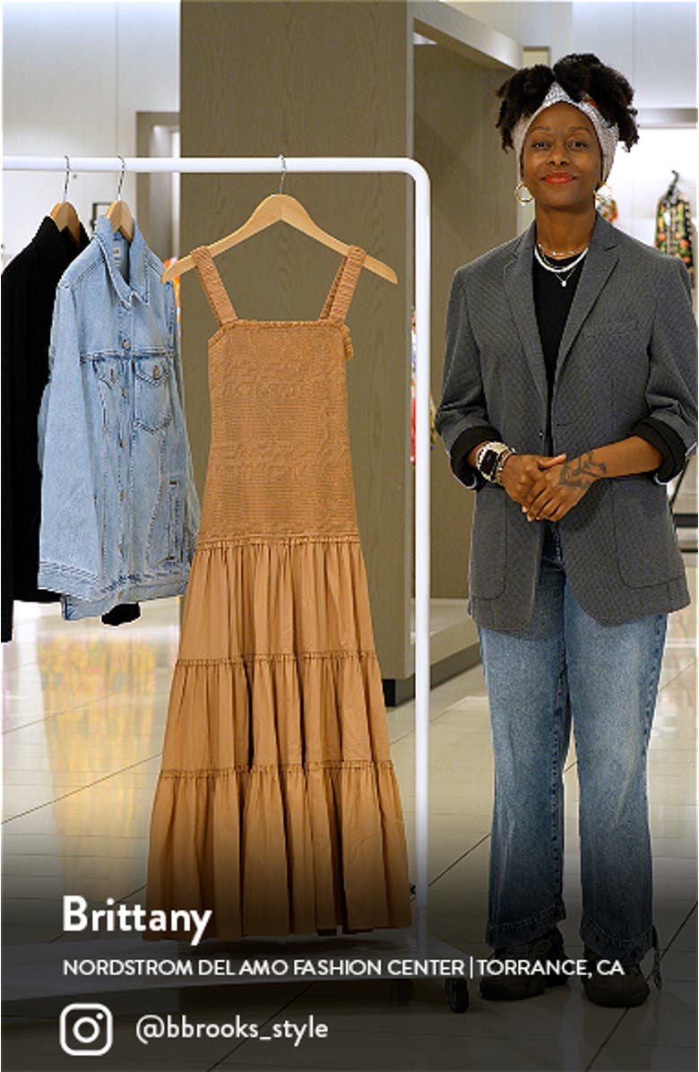 Rina Smocked Tiered Midi Dress, sales video thumbnail