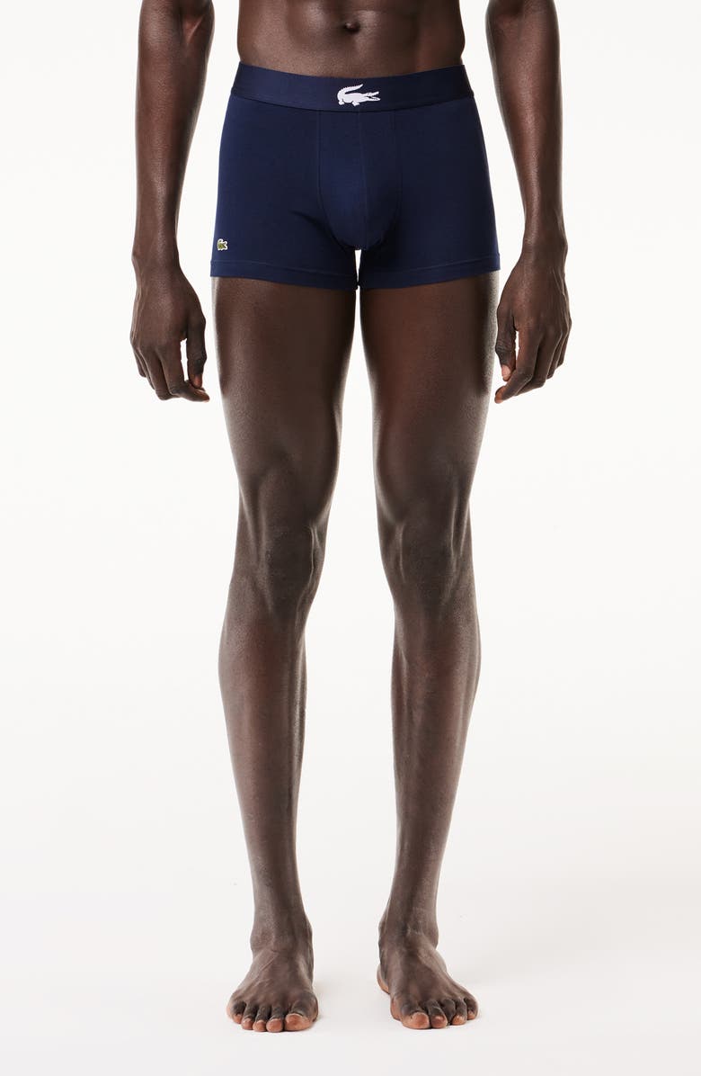 Lacoste Assorted 3-Pack Logo Trunks, Alternate, color,