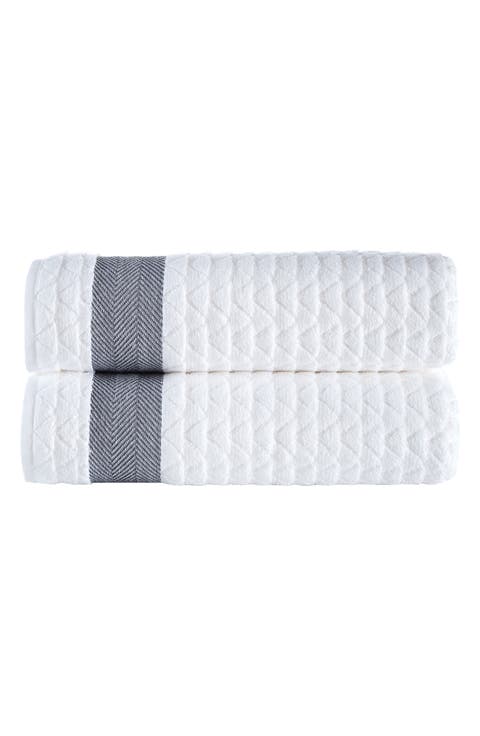 Herringbone Cotton Bath Towel