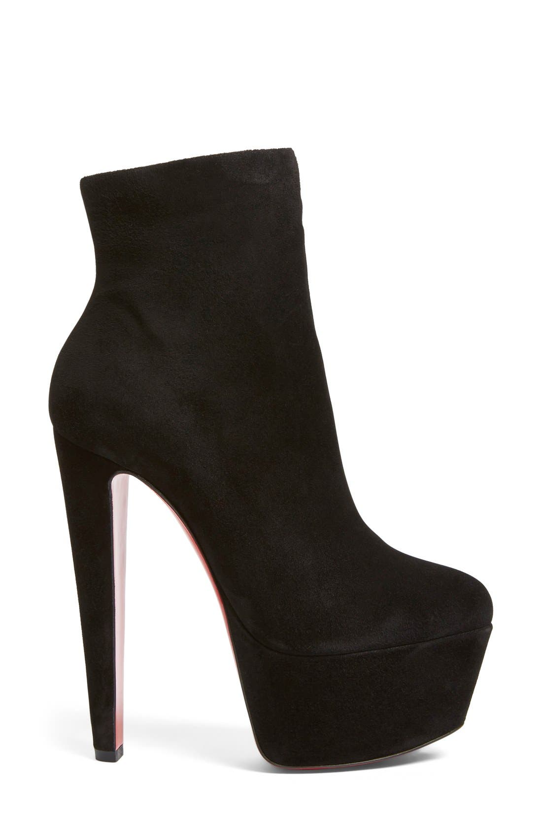 'Fierce' Platform Boot, Alternate, color, BLACK SUEDE