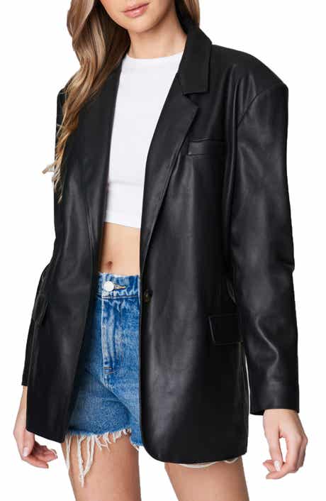 BLANKNYC Faux Leather Blazer