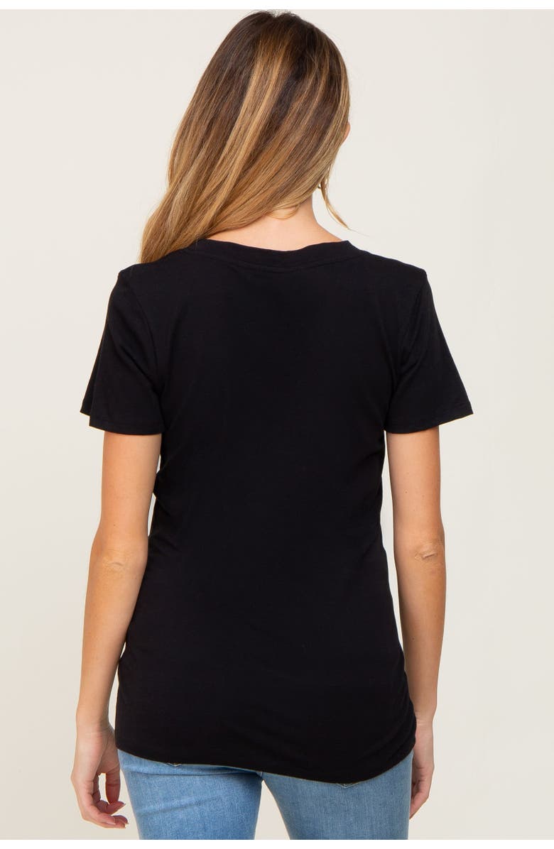 PinkBlush Basic Crew Neck Tee, Alternate, color, Black