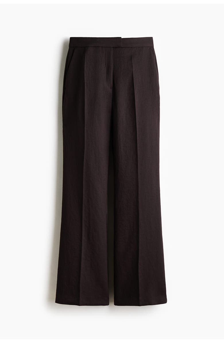 H&M Bootcut Tailored Trousers, Alternate, color, Dark Brown