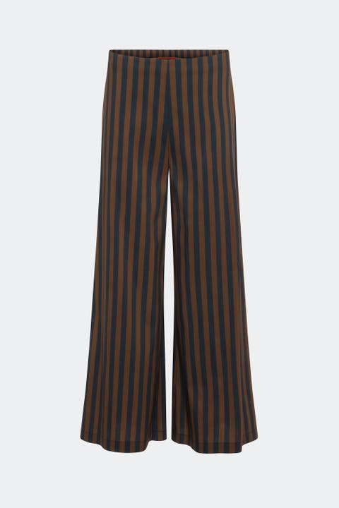 Toni Poplin Wide-Leg Cropped Pant