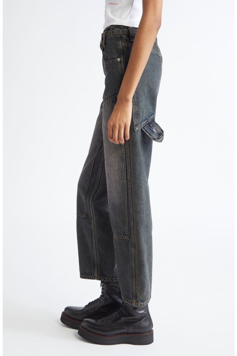 Gender Inclusive Double Knee Baggy Jeans, Alternate, color, MOON ROCK