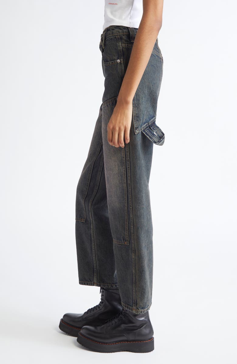 Eckhaus Latta Gender Inclusive Double Knee Baggy Jeans, Alternate, color, Moon Rock