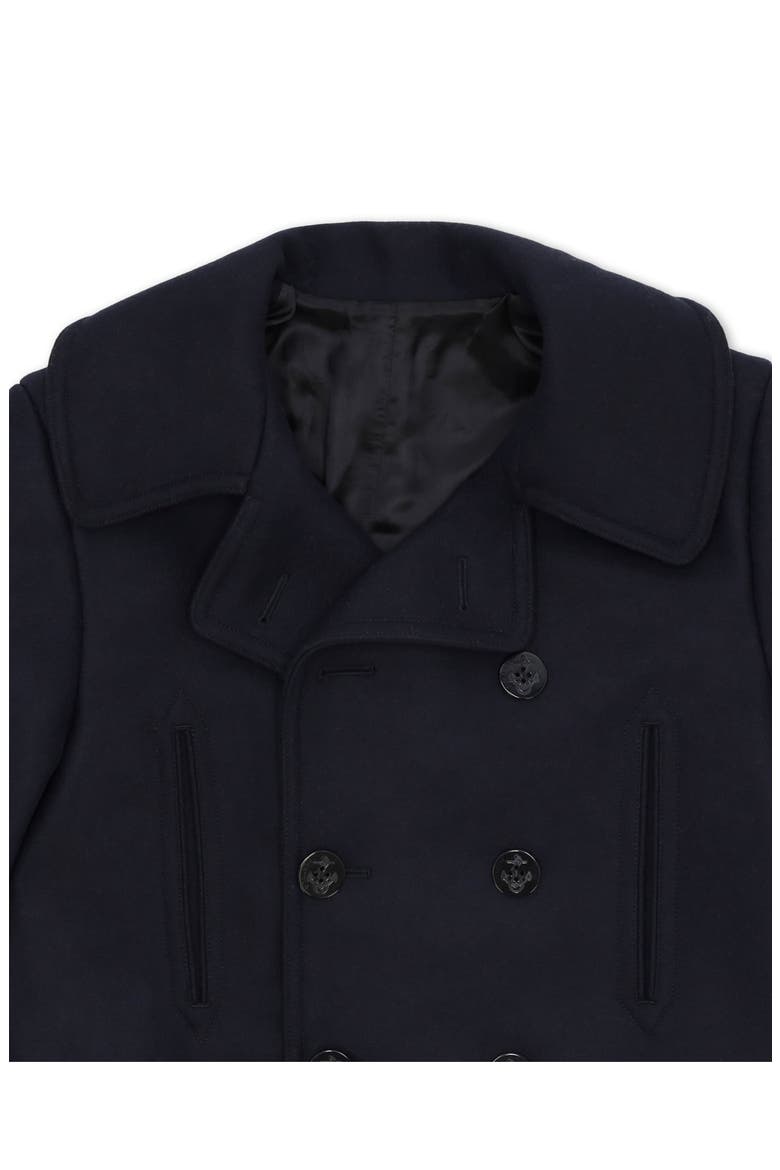 Double Breasted Peacoat, Alternate, color, Blue