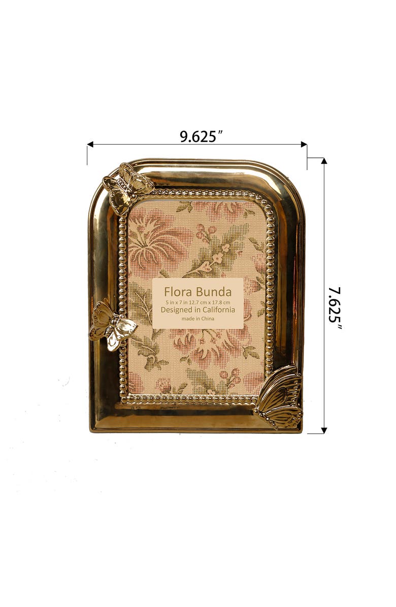 FLORA BUNDA Butterfly Ceramic Frame, Alternate, color, Brown