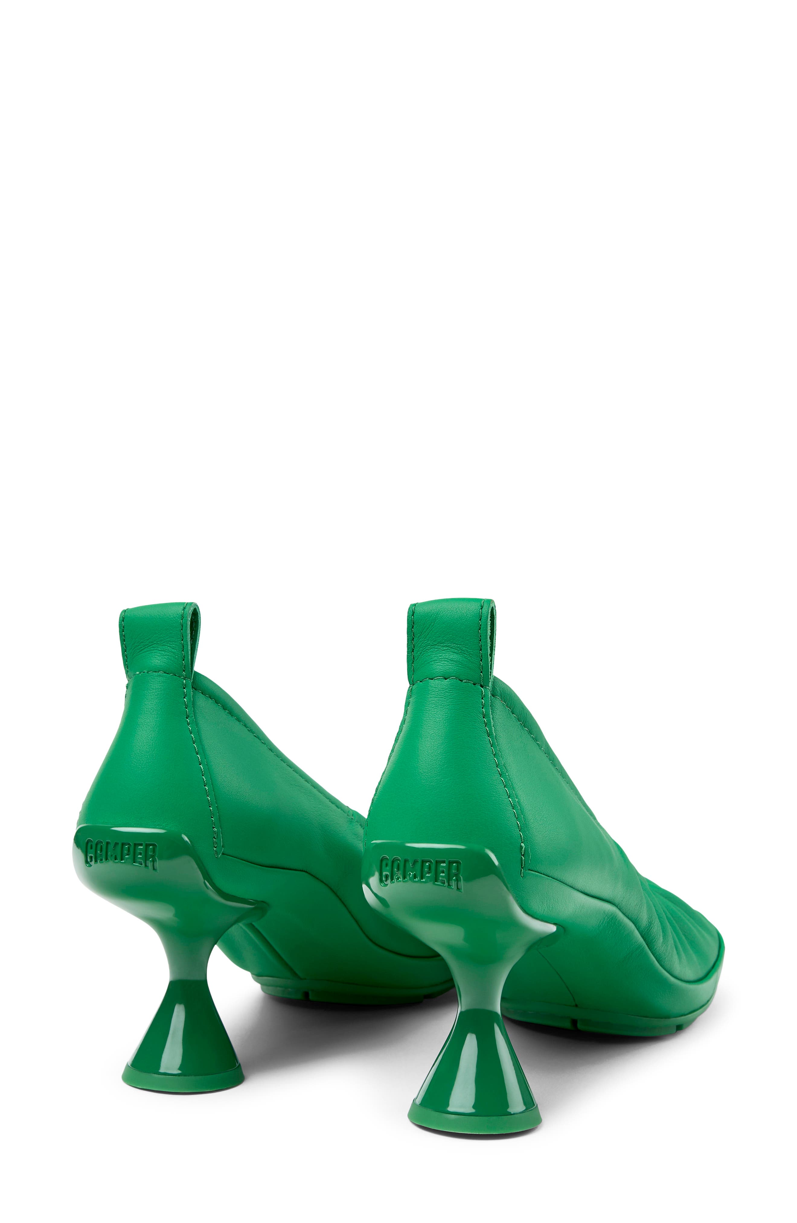 Right Nina Leather Pump, Alternate, color, BRIGHT GREEN