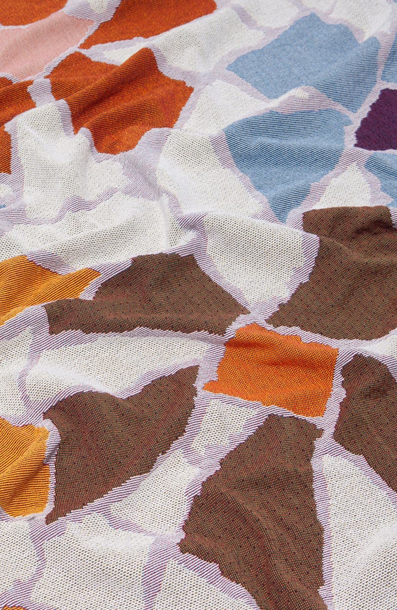 Slowdown Studio Woven Throw Blanket, Alternate, color, White Multi