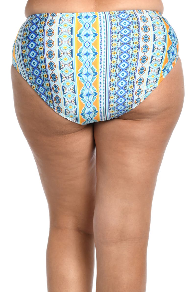 La Blanca Scarf Hipster Bikini Bottoms, Alternate, color, Ice Blue