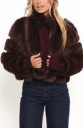 Petal & Pup Velma Faux Fur Channel Jacket