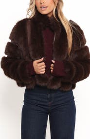Petal & Pup Velma Faux Fur Channel Jacket
