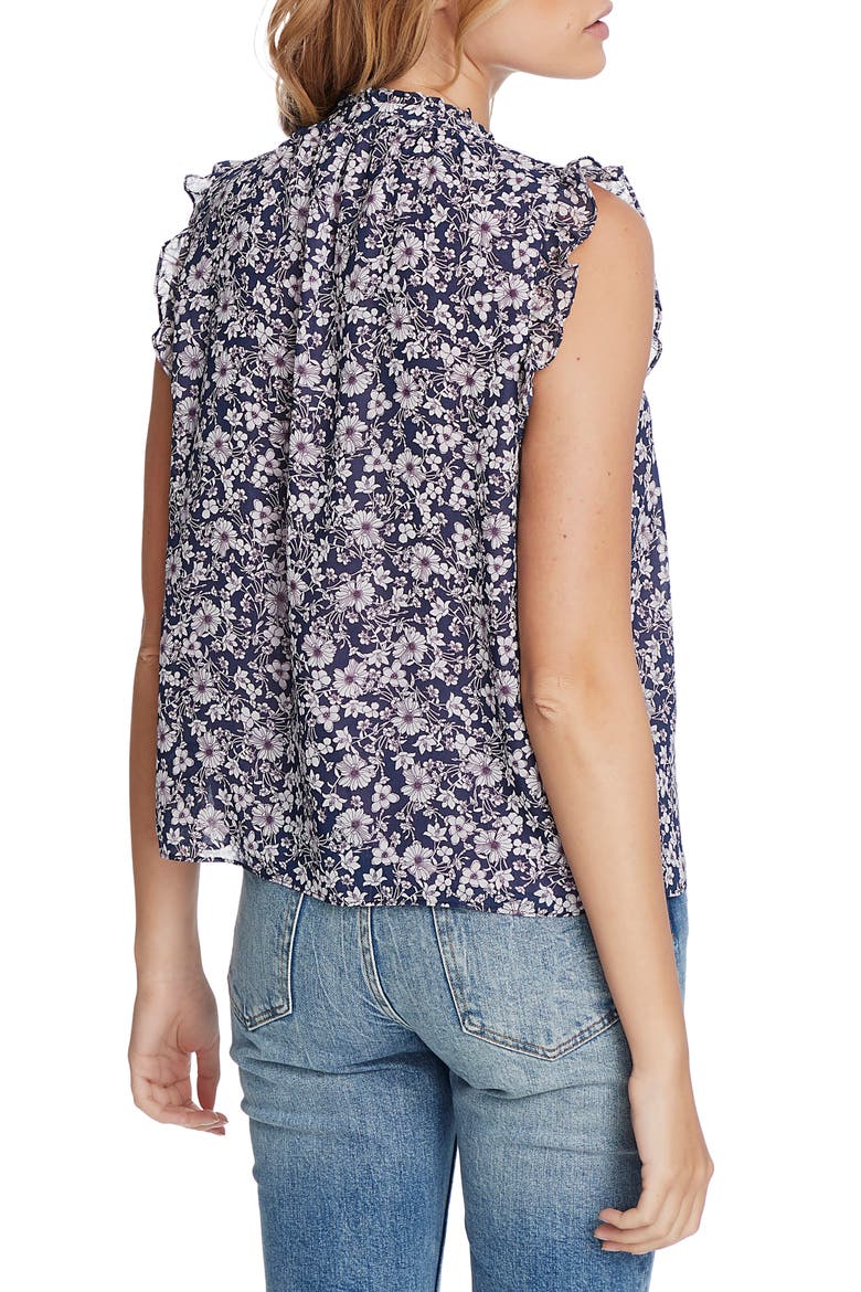 Wildflower Bouquet Smocked Yoke Blouse, Alternate, color, MOONSHADE MULTI