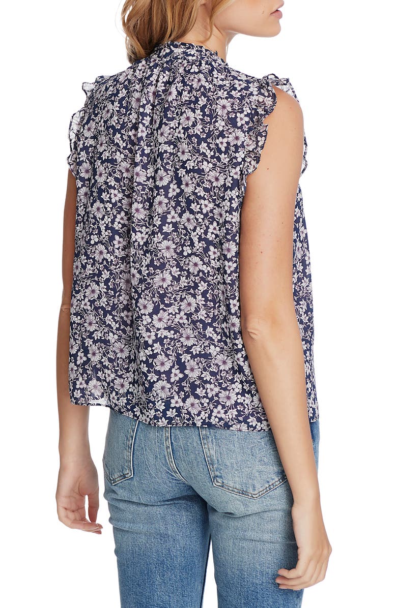 1.STATE Wildflower Bouquet Smocked Yoke Blouse, Alternate, color, 