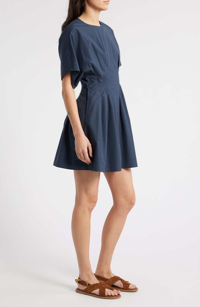 rag & bone Maddie Pleated Cotton Poplin Minidress, Alternate, color, 